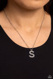 Paparazzi Accessories Leave Your Initials - Silver - S Necklace