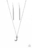 Paparazzi Accessories Leave Your Initials - Silver - J Necklace