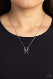 Paparazzi Accessories Leave Your Initials - Silver - K Necklace