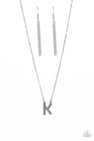 Paparazzi Accessories Leave Your Initials - Silver - K Necklace