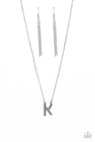 Paparazzi Accessories Leave Your Initials - Silver - K Necklace