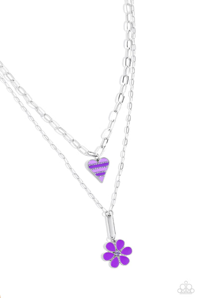 Paparazzi Accessories Childhood Charms - Purple Necklace