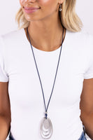 Paparazzi Accessories Hammered Hallmark - Blue Necklace