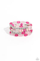 Paparazzi Accessories Glassy Gait - Pink Bracelet