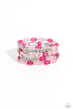 Paparazzi Accessories Glassy Gait - Pink Bracelet