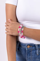 Paparazzi Accessories Glassy Gait - Pink Bracelet