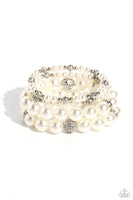 Paparazzi Accessories Vastly Vintage - White Bracelet