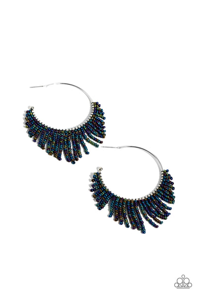 Paparazzi Accessories Tailored Tassel - Multi Earring (Oil Spill)