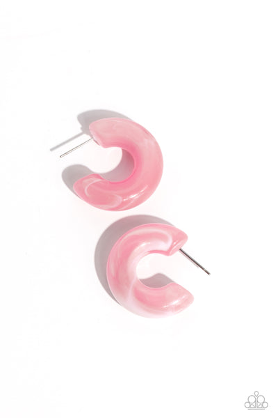 Paparazzi Accessories Acrylic Acclaim - Pink Earring