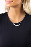 Paparazzi Accessories White Collar Whimsy - Blue Necklace