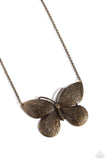 Paparazzi Accessories DRAWN to the Wind - Brass Necklace