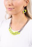 Paparazzi Accessories CURB Craze - Green Necklace