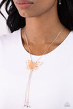 Paparazzi Accessories Suspended Shades - Rose Gold Butterfly Necklace