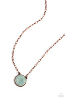 Paparazzi Accessories Suspended Stone - Copper Necklace