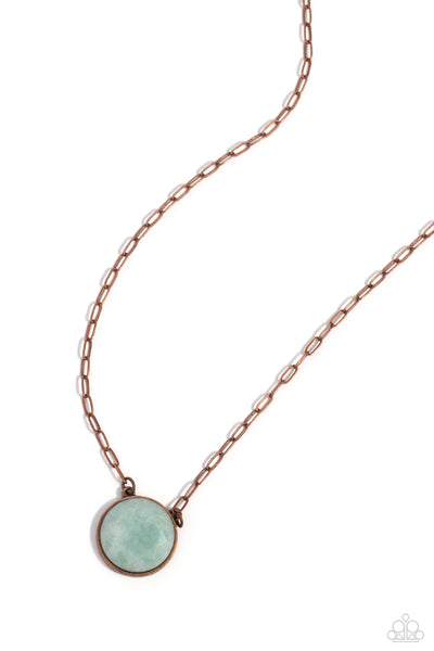 Paparazzi Accessories Suspended Stone - Copper Necklace