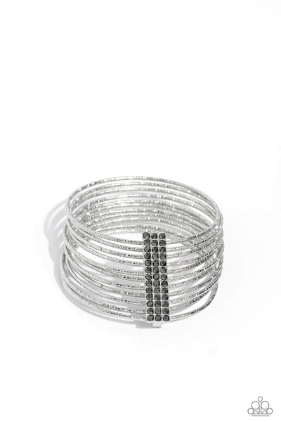 Paparazzi Accessories Shimmery Silhouette - Silver Bracelet