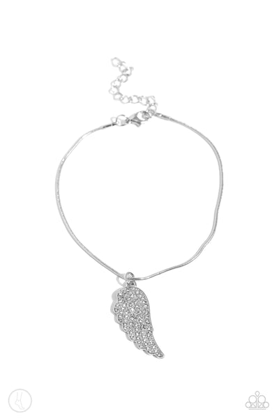 Paparazzi Accessories Angelic Accent - White Anklet