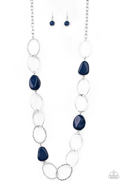 Paparazzi Accessories Modern Day Malibu Blue Necklace Set