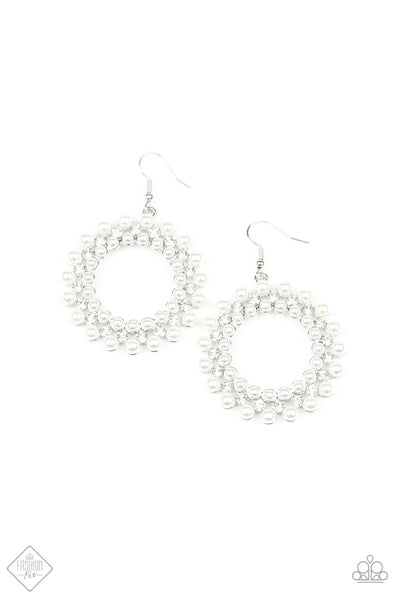 Paparazzi Accessories Pearly Poise White Earrings