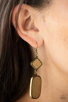 Paparazzi Accessories You WOOD Be So Lucky Brass Earring