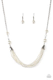 Paparazzi Accessories One-WOMAN Show - White Pearl Necklace Set