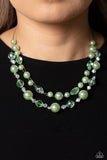 Paparazzi Accessories Parisian Pearls - Green Necklace