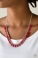 Paparazzi Accessories Extinct Species - Red Necklace Set