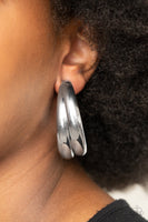 Paparazzi Accessories Colossal Curves Silver Hoop Earring