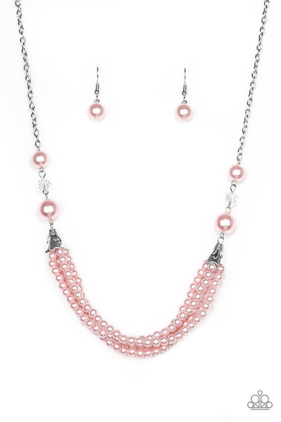 Paparazzi Accessories One-WOMAN Show - Pink Pearl Necklace Set