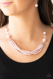 Paparazzi Accessories One-WOMAN Show - Pink Pearl Necklace Set