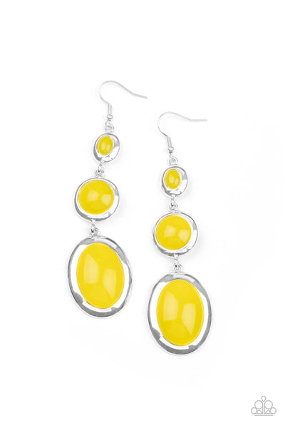 Paparazzi Accessories Retro Reality Yellow Earring