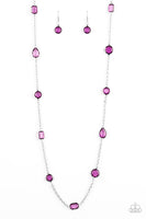Paparazzi Accessories Glassy Glamorous Purple Necklace Set