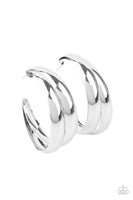 Paparazzi Accessories Colossal Curves Silver Hoop Earring