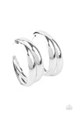 Paparazzi Accessories Colossal Curves Silver Hoop Earring