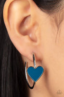 Paparazzi Accessories Kiss Up Blue Hoop Earring