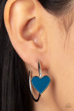 Paparazzi Accessories Kiss Up Blue Hoop Earring