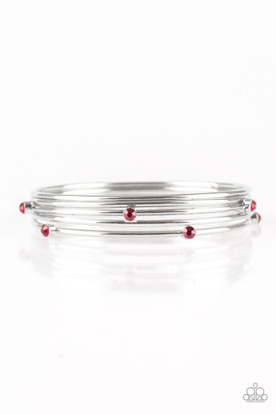 Paparazzi Accessories Delicate Decadence Red Bracelet