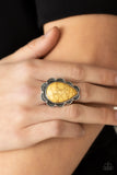 Paparazzi Accessories BADLANDS Romance - Yellow Ring