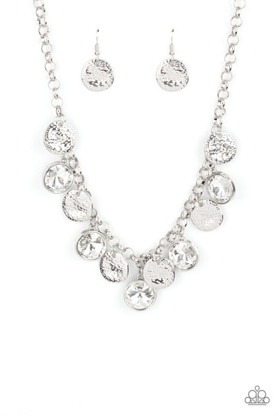 Paparazzi Accessories Spot on Sparkle White Necklace