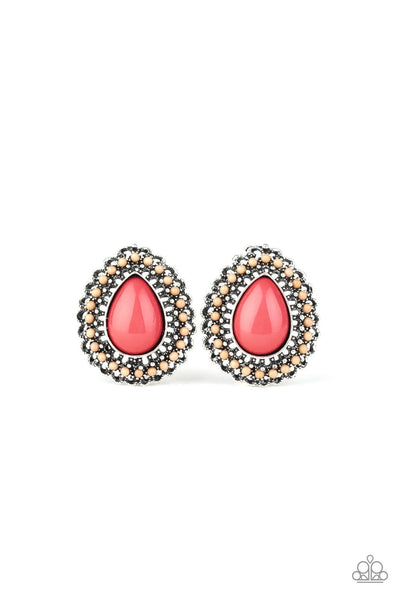 Paparazzi Accessories Beaded Blast Pink Post Earring