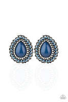 Paparazzi Accessories Beaded Blast Blue Post Earring