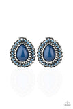 Paparazzi Accessories Beaded Blast Blue Post Earring