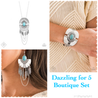 BOUTIQUE SET - Blue Necklace, Bracelet, Earring Set