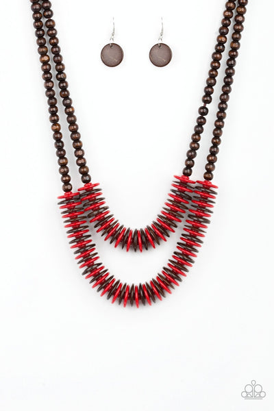 Paparazzi Accessories Dominican Disco Red Necklace