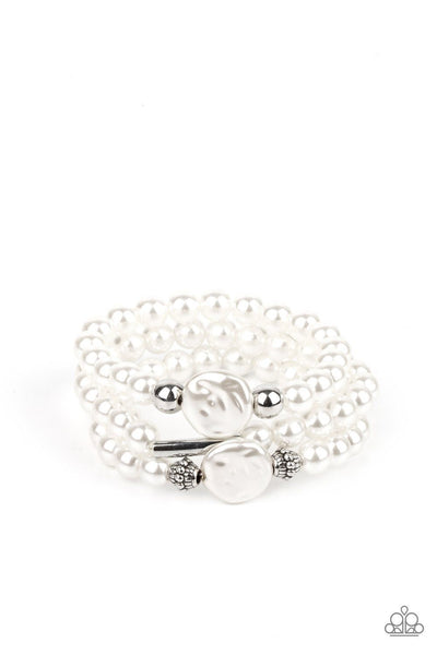 Paparazzi Accessories Exquisitely Elegant White Bracelet