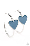 Paparazzi Accessories Kiss Up Blue Hoop Earring