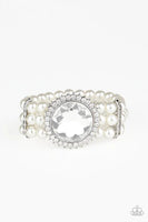 Paparazzi Accessories Speechless Sparkle - White Bracelet