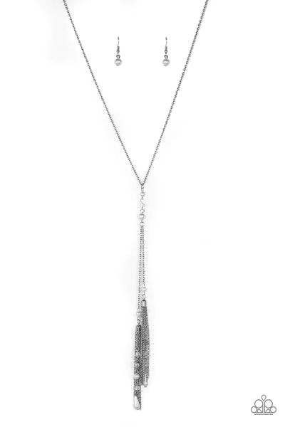 Paparazzi Accessories Timeless Tassels - White Necklace Set