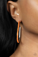 Paparazzi Accessories Beaded Bauble - Orange Earring