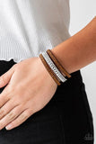 Paparazzi Accessories Rollin’ In Rhinestones Brown Urban Bracelet